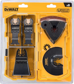 Set 8 pezzi lame multifunzione + carta abrasiva DeWalt DT20731-QZ