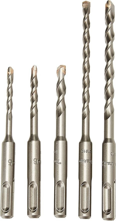 SET DI 5 PUNTE MAKITA SDS PLUS 2 TAGLIENTI D.5-6-6-8-8 mm D-00795