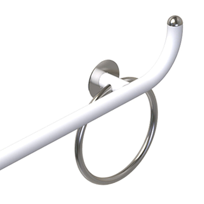 Maniglia bagni disabili cm50 destra giotto inox bianco opaco