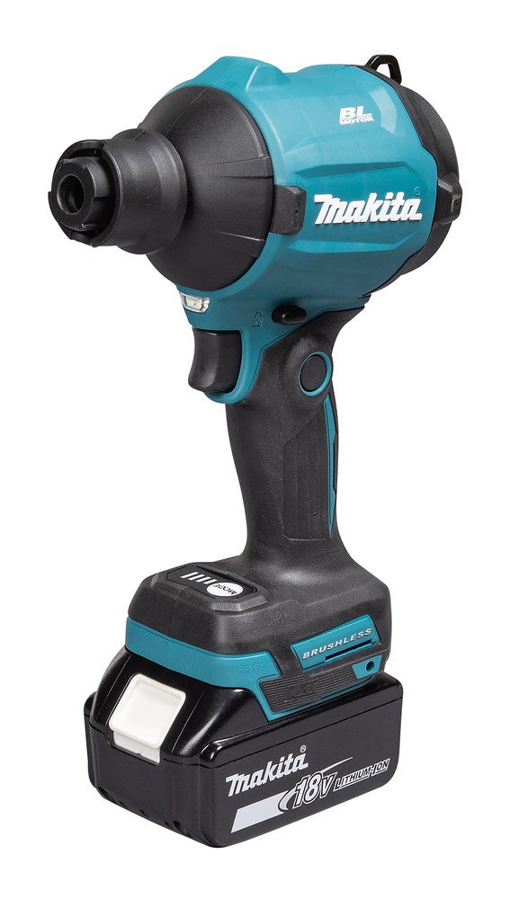 Soffiatore a pistola a batteria Makita 18V brushless con batteria DAS180RT