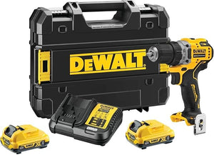 TRAPANO AVVITATORE DEWALT BL 12V CON 2 BATTERIE DA 3 AH E CARICATORE - DCD701L2T