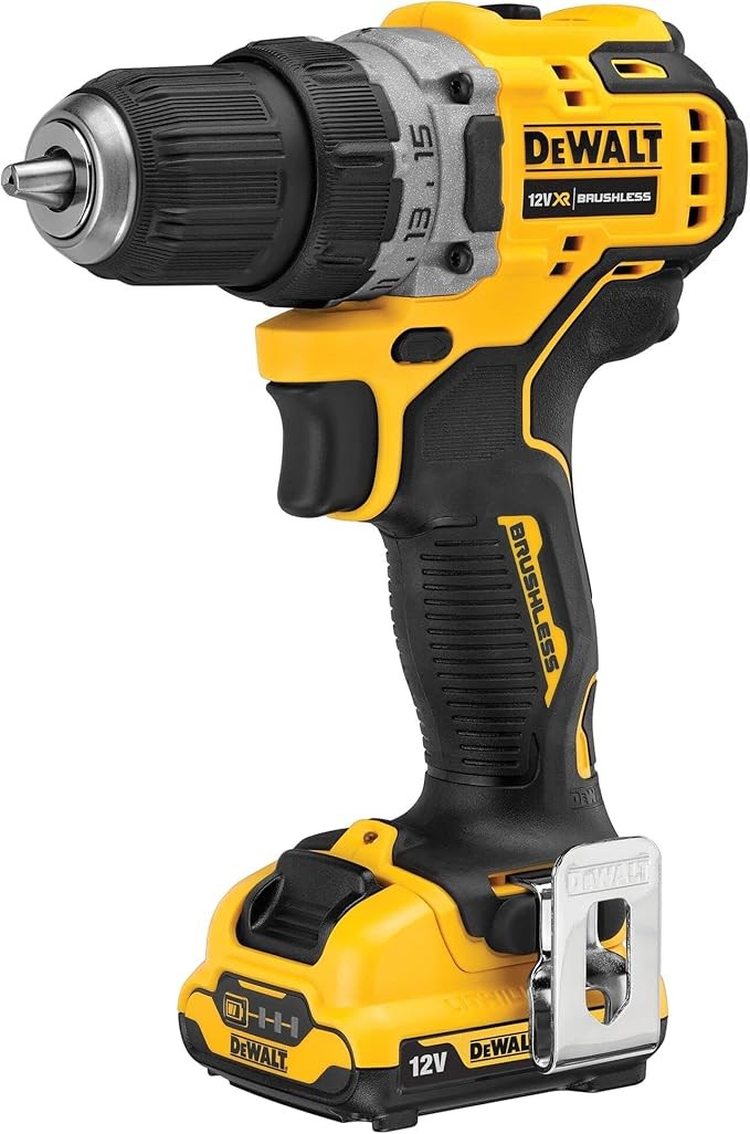 TRAPANO AVVITATORE DEWALT BL 12V CON 2 BATTERIE DA 3 AH E CARICATORE - DCD701L2T