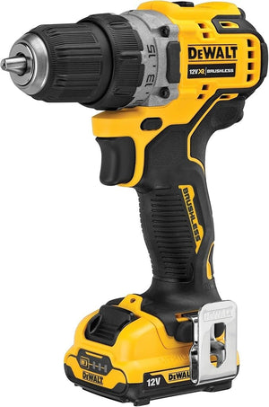 TRAPANO AVVITATORE DEWALT BL 12V CON 2 BATTERIE DA 3 AH E CARICATORE - DCD701L2T