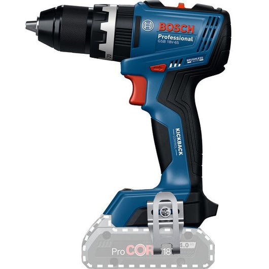 Trapano Bosch a batteria 18V 65nm Brushless due batterie PROCORE GSB 18V-65