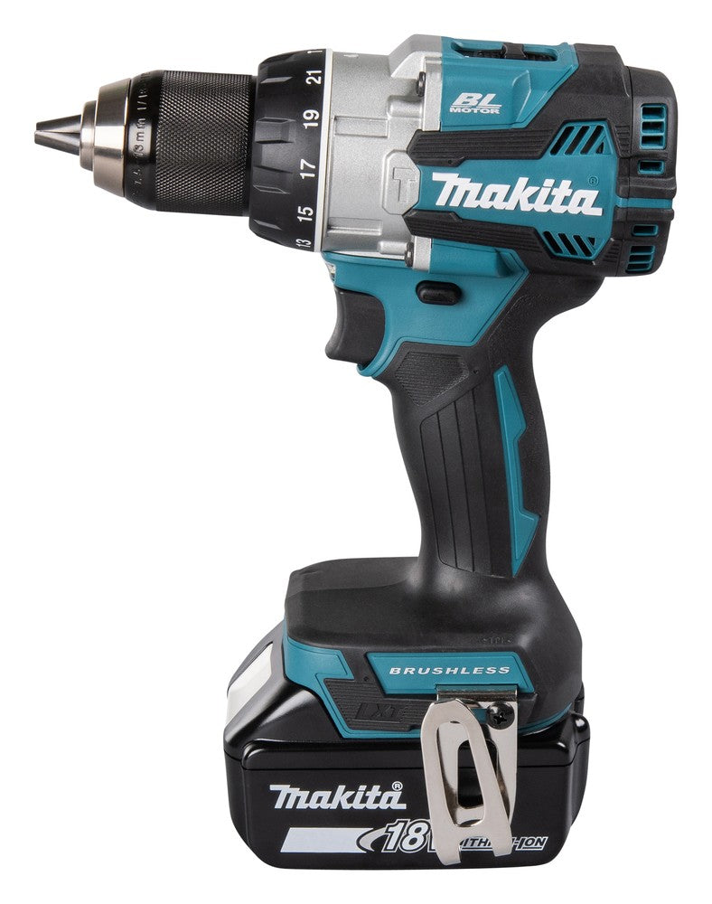 Trapano Makita a batteria con percussione 18V brushless 73nm completo DHP489RTJ