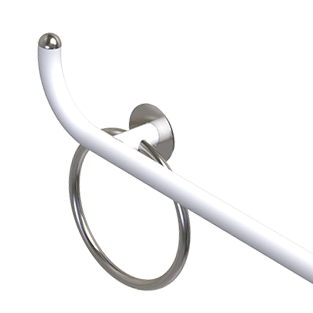 Maniglia bagni disabili cm50 sinistra giotto inox bianco opaco