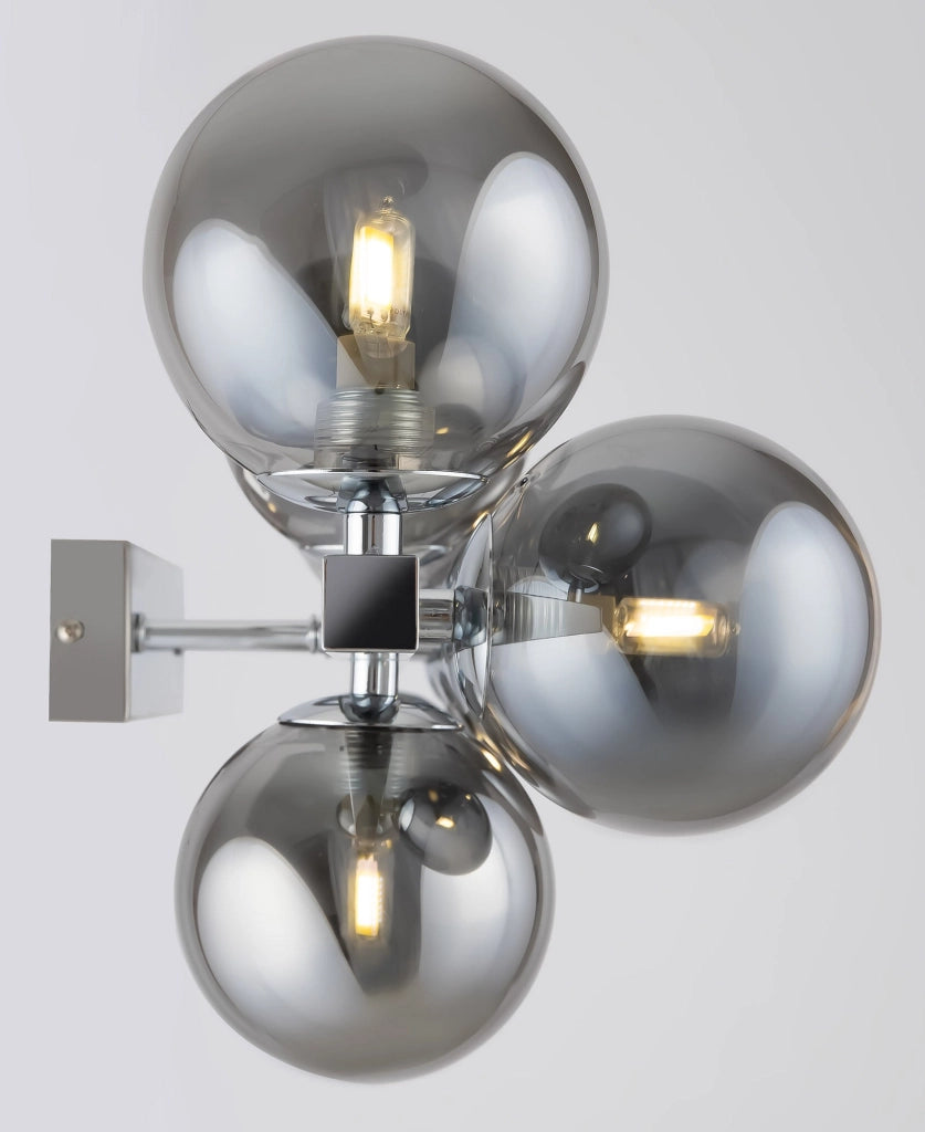 Lampada da parete Modern in Metallo Dallas Cromo