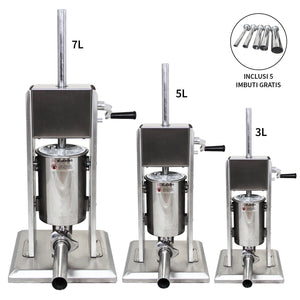 Insaccatrice Manuale 5L per Salsicce Macchina Professionale in Acciaio Inox