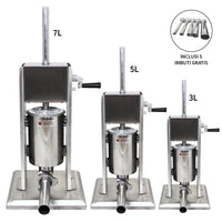 Insaccatrice Manuale 7L per Salsicce Macchina Professionale in Acciaio Inox