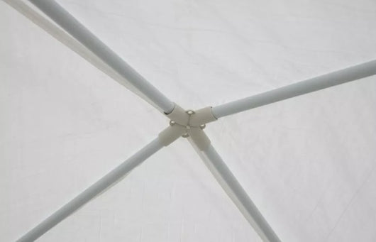 21 SHOP® Stand Gazebo 3x3 metri h 2.70mt bianco copertura impermeabile idrorepellente da Giardino, montaggio rapido, con kit ancoraggio per fiere, terrazzo, feste, patio, estate