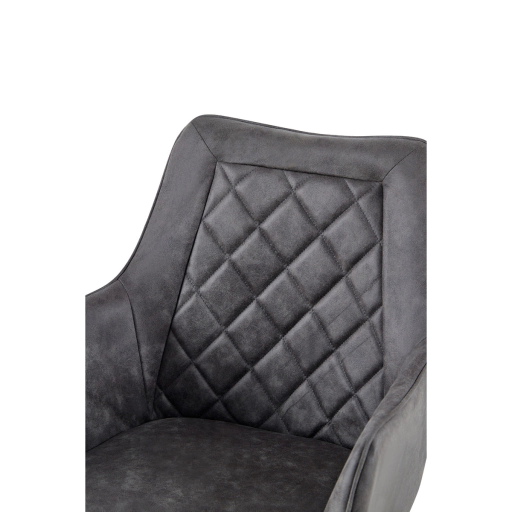 Poltroncina girevole Aeron in ecopelle antracite