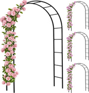 4x Arco per Rampicanti 240x140x37cm Metallo Traliccio per Rose Pergolato Vite Decorazione Eventi Palloncini