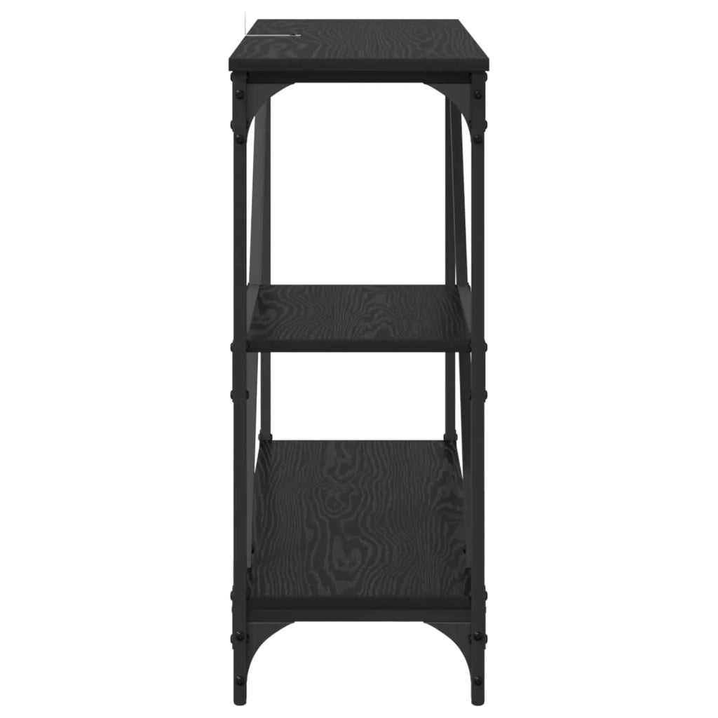 Table console Chêne noir 88,5 x 30 x 75 cm Bois d'ingénierie
