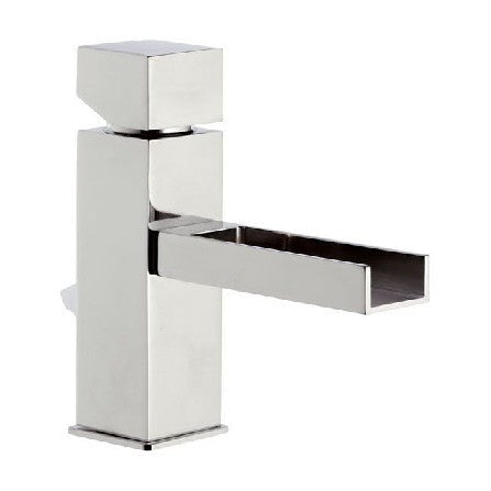 Miscelatore lavabocube waterfall, design quadro con bocca a cascata
