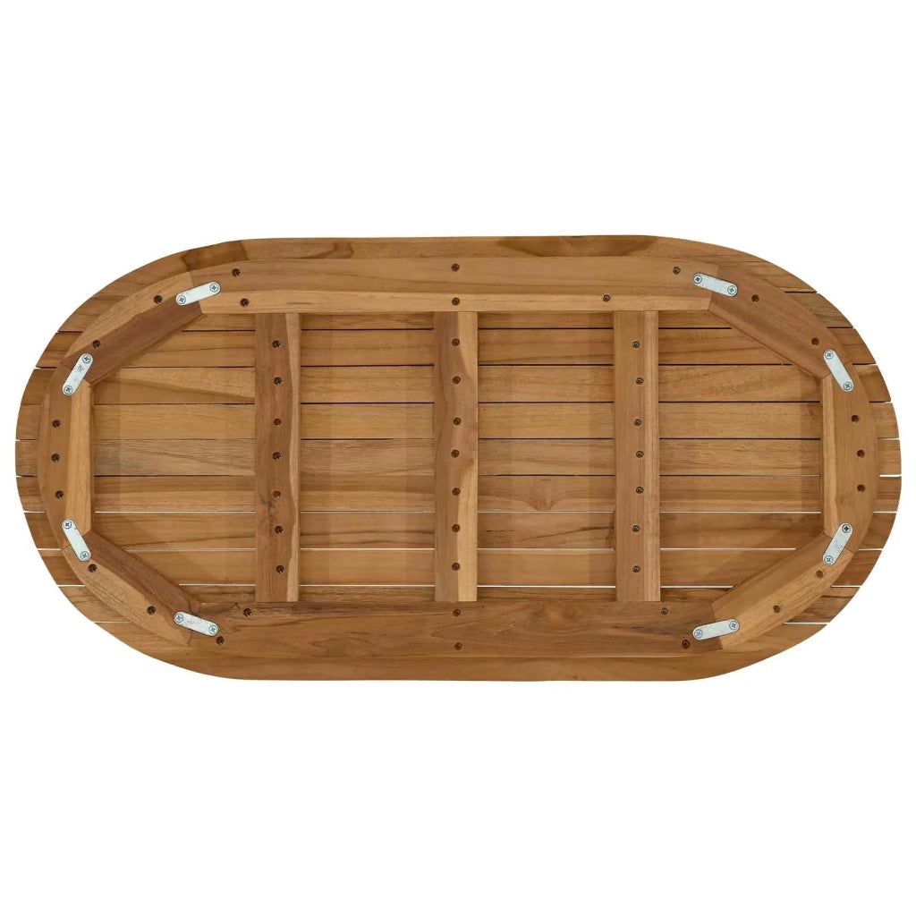 Piano del tavolo 80 x 40 x 3,5 cm Ovale Legno di teak solido 42033160