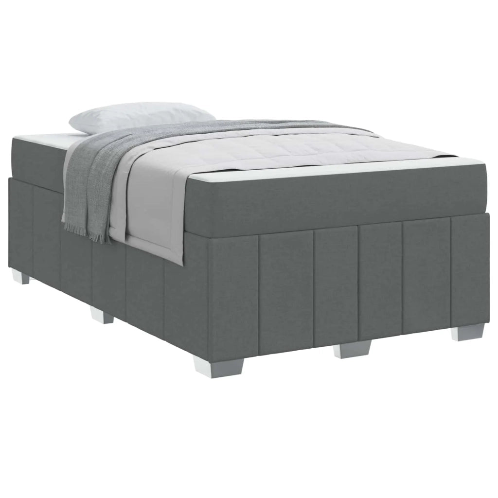 Struttura del letto Grigio scuro 120 x 200 cm Tessuto