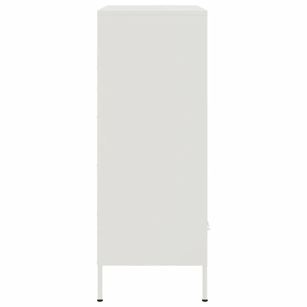 vidaXL Credenza Bianca 68x39x101,5 cm in Acciaio