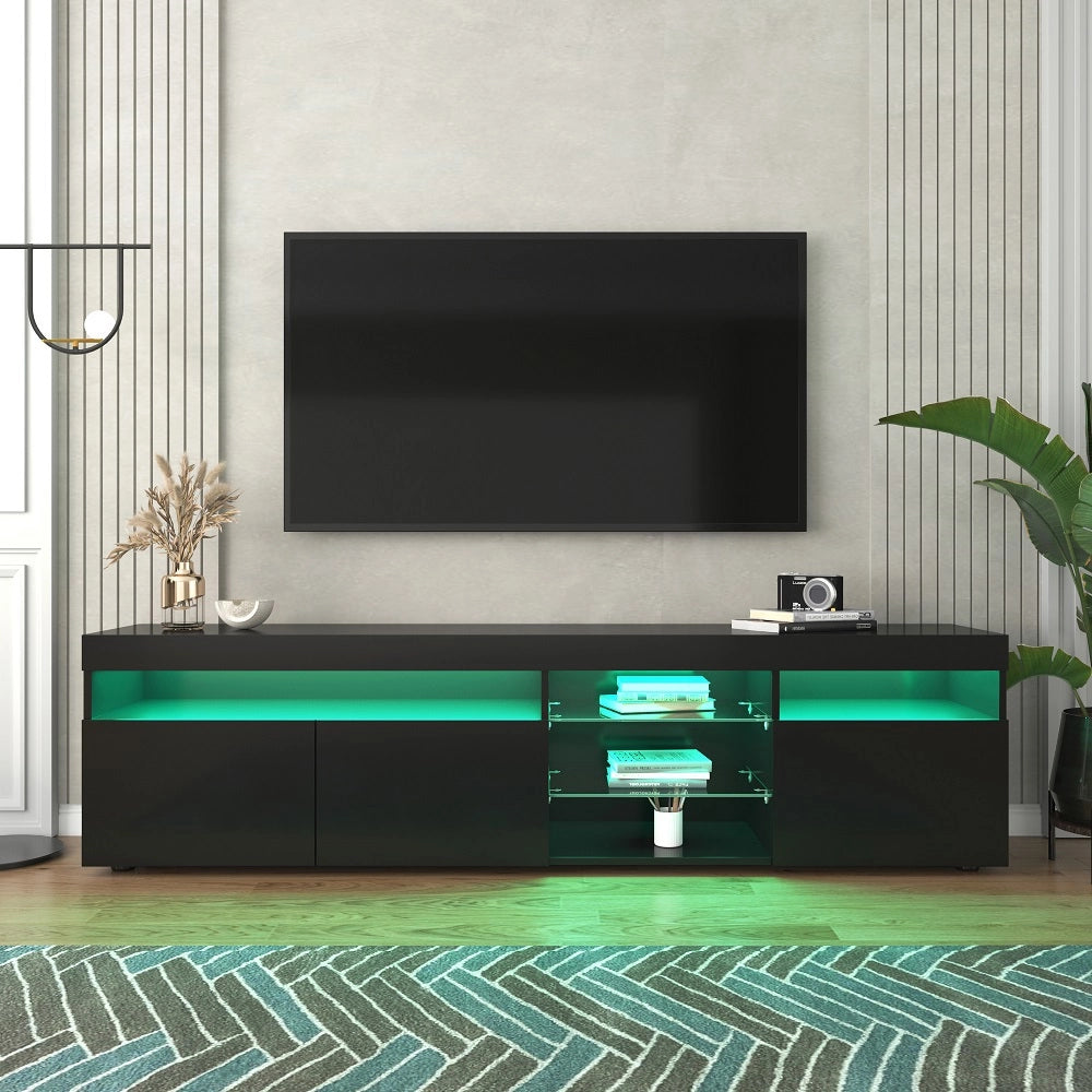 Mobile TV per TV fino a 55 pollici - Xylo - Pannello luminoso a LED, nero