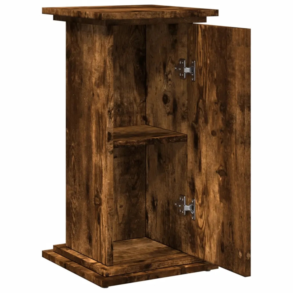 Espositore con Portaoggetti Rovere Fumo 31x30x60cm Truciolato 854620