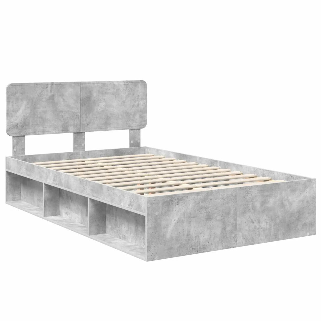 Struttura del letto Calcestruzzo 120 x 190 cm Pino massello 3412108