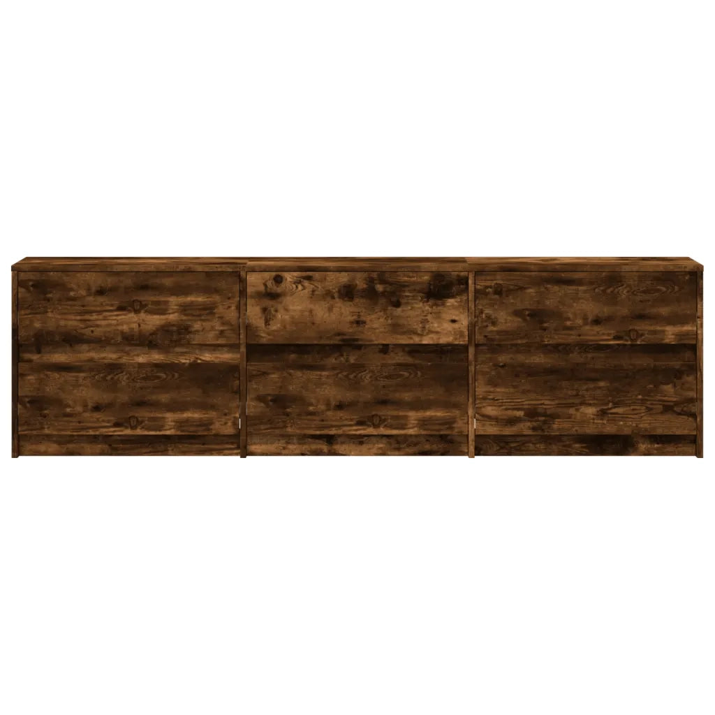 vidaXL Mobile Porta TV con LED Rovere Fumo 180x34x50cm in Truciolato