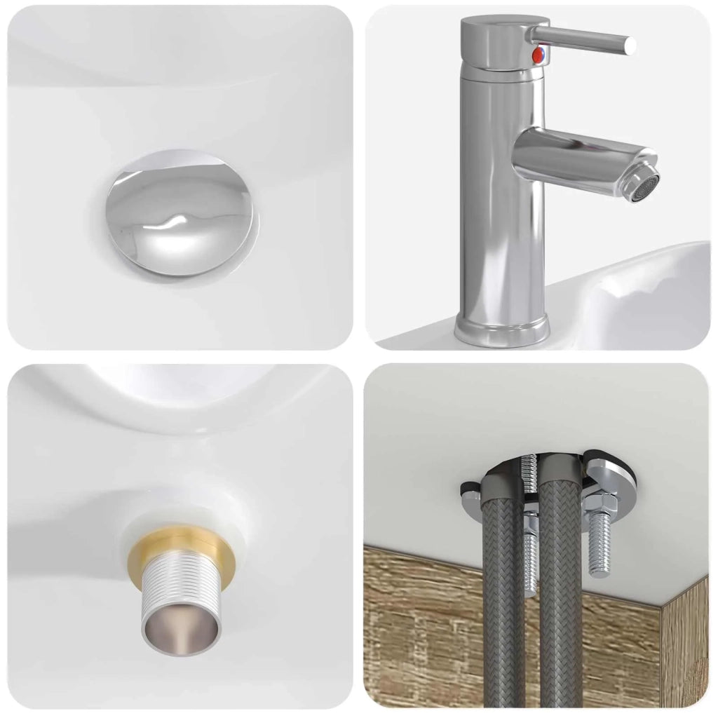 Set di mobili per il bagno 2 pz Rovere Sonoma 3404056