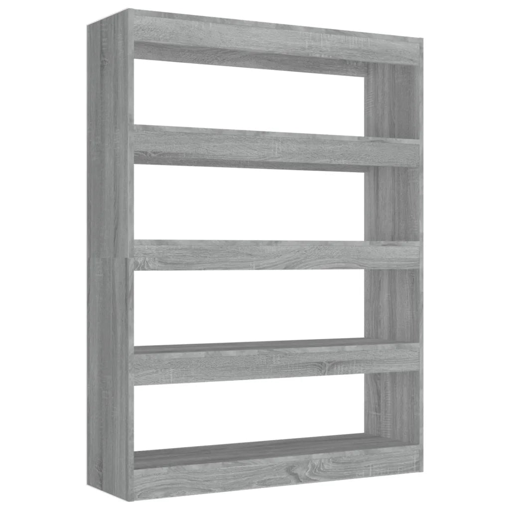 Libreria Divisorio-Scaffale per Libri-Mobile di Stoccaggio Grigio Sonoma 100x30x135 cm