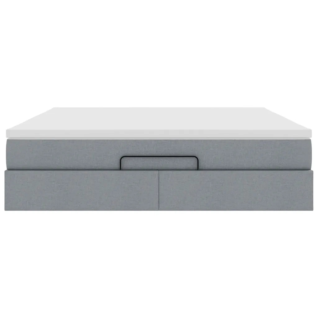 Struttura Letto Pouf con Materasso 180x200 cm in Tessuto 3311127