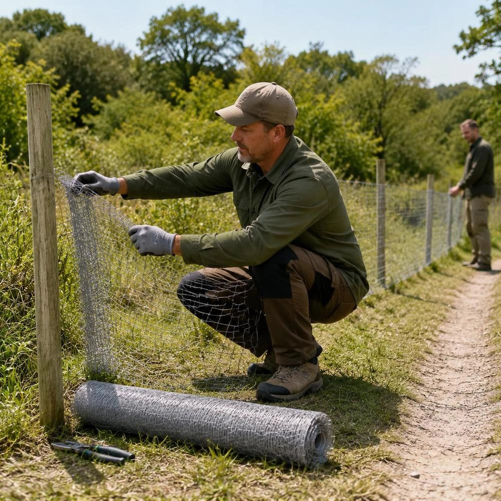 Wire Mesh, Galvanized Steel, 25 X 0.5 M, Silver