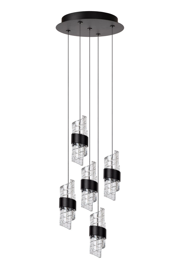 Lampada a sospensione Lucide Kligande LED 7W nera Ø30