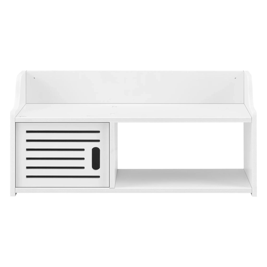 Pensile per bagno contenitore con anta con più vani portaoggetti 62 cm bianco 03_0005854