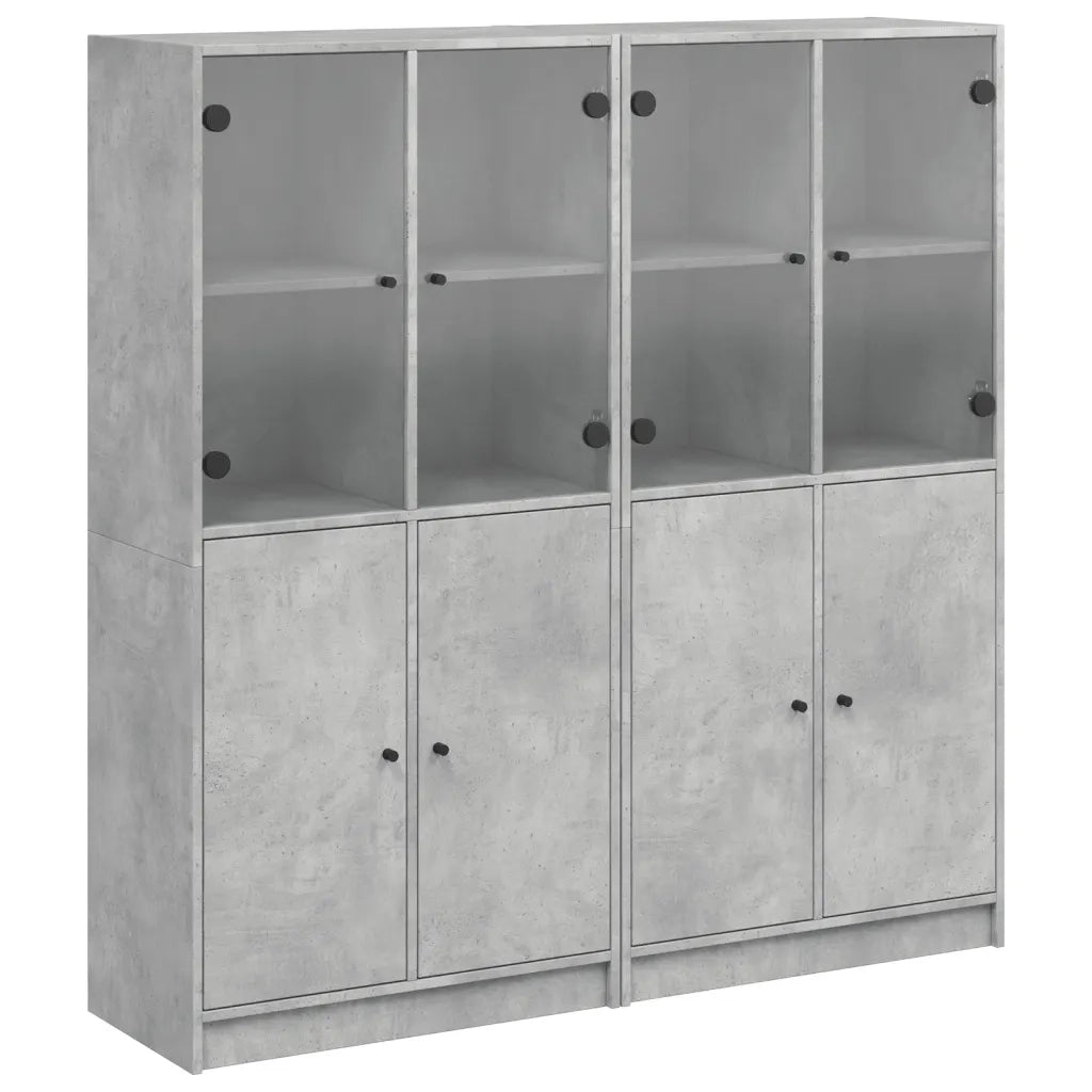 Libreria Ante Grigio Cemento 136x37x142 cm in Legno Multistrato 3206527