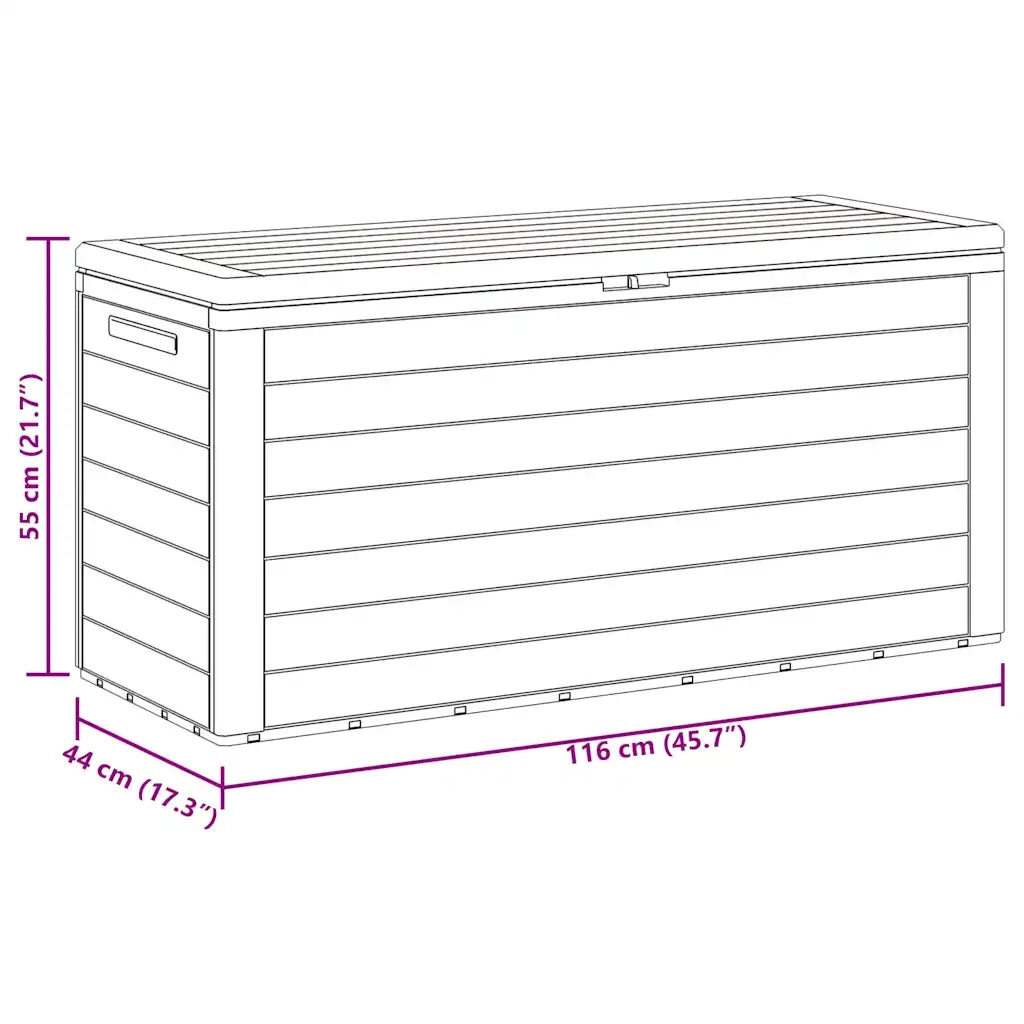 Baule da Giardino Marrone 78x44x55 cm CFW4106180