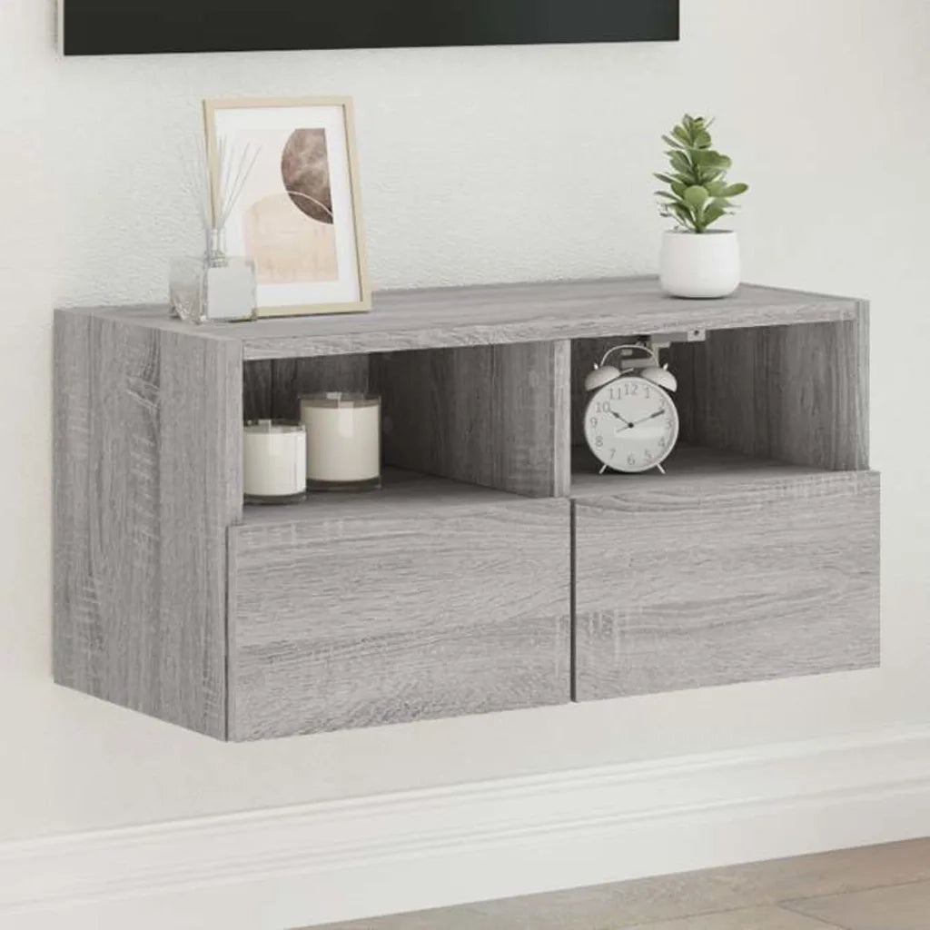 Mobile TV a Parete | Armadietto TV | Mobile Porta TV Grigio Sonoma 60x30x30 cm Legno Multistrato