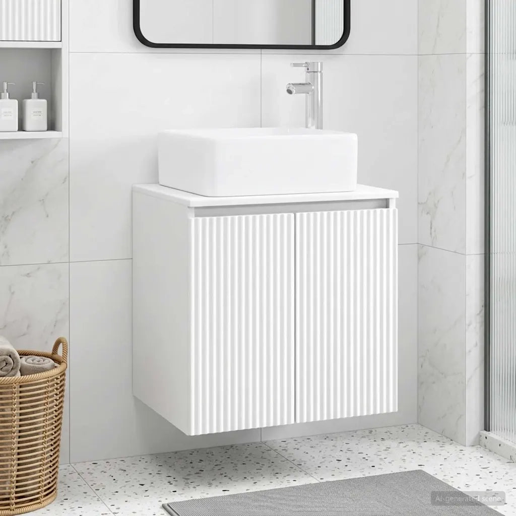 Mobile Lavabo da Parete Bianco 49,5 x 41 x 63 cm 890402