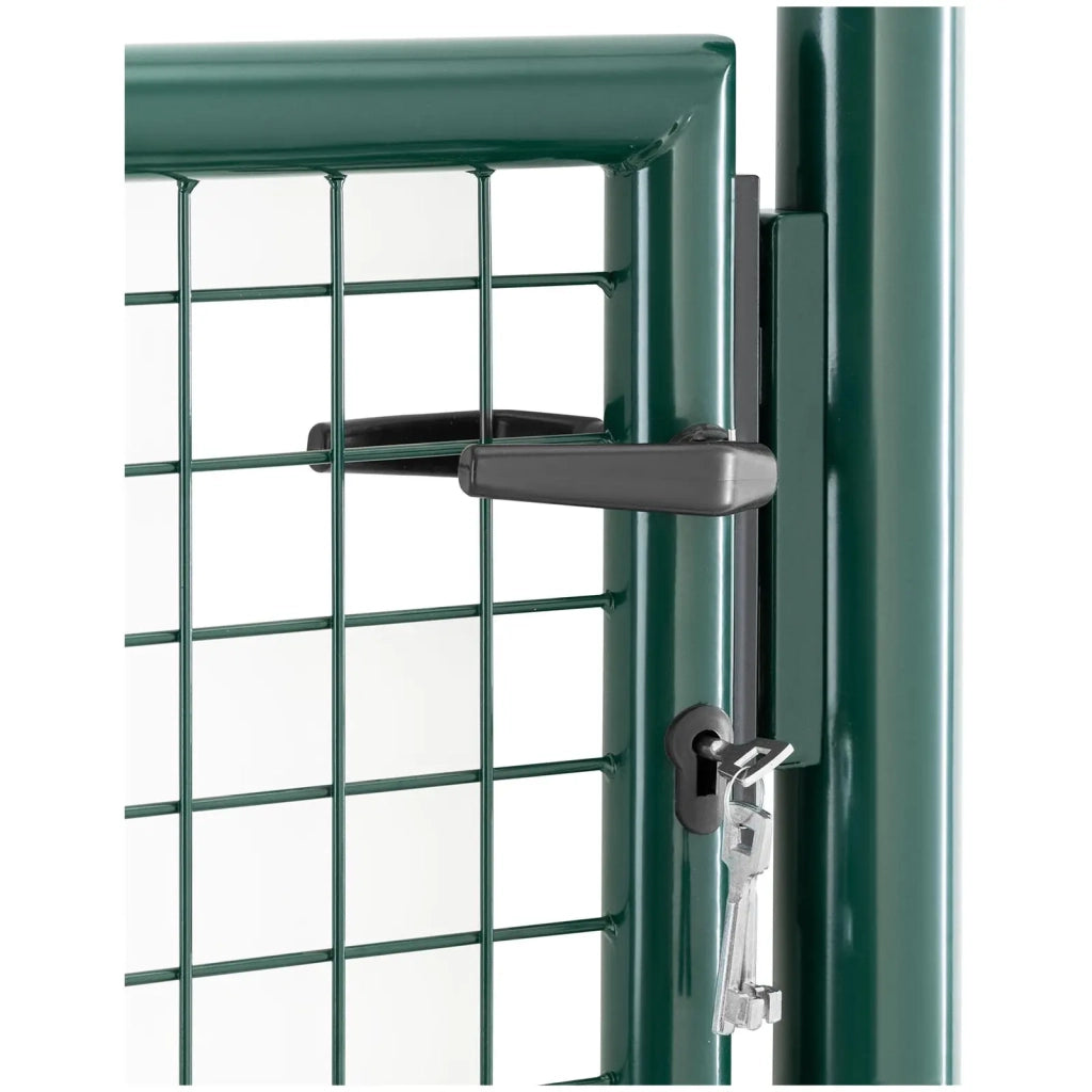 Cancello da giardino 107,5 x 196 cm acciaio verniciato a polvere verde 14_0009647
