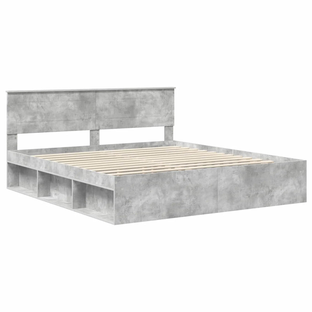 Struttura del letto Calcestruzzo 180 x 200 cm Legno multistrato 3407844