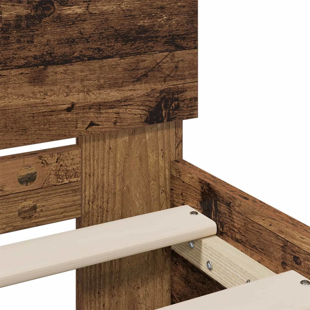 Struttura letto con testata Legno antico 160 x 200 cm 3445771