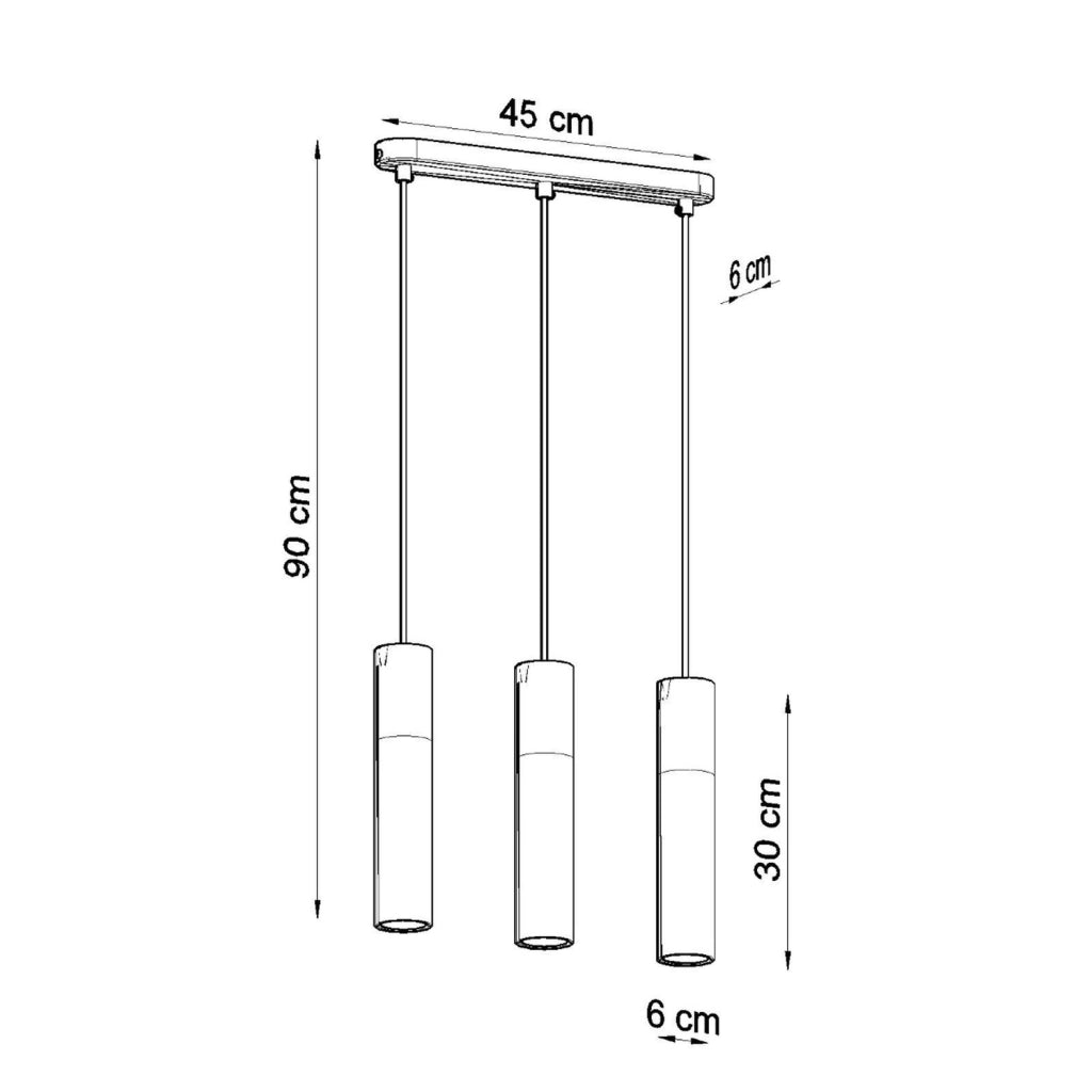 Pure Lume VALERO 3 lampadario cemento bianco 3xGU10