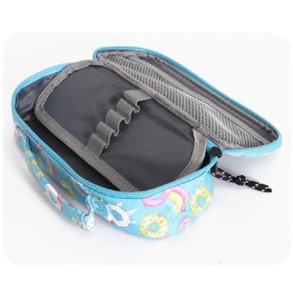 Trade Shop - Astuccio Borsa Tote Multifunzione Con Zip Tema Ciambelle Dolci Colorati 22x10x6,5cm 614832 -