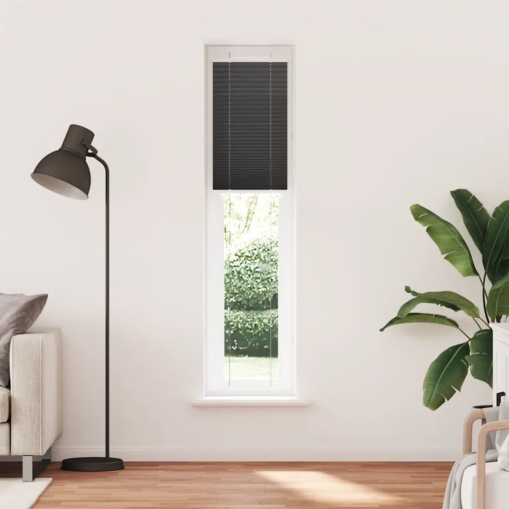 Tenda Plissettata | Tenda pliss¨¨ Nera 45x200 cm Larghezza Tessuto 44,4 cm