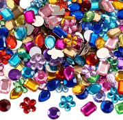 600 pezzi di Strass Acril Cabochon Piatte Ronde Drizzle Quadrato Fiore Strass per Decorazione Hobby Artigianato