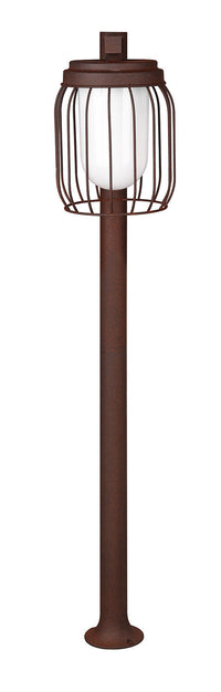 Lampada Palo da Esterno Attacco E27 in Alluminio Pressofuso Ruggine