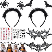 Accessori per costume Halloween 

  - Oogmasker veltro e ragno
  - Sticker per tatuaggio labbra
  - Maschera di taglio