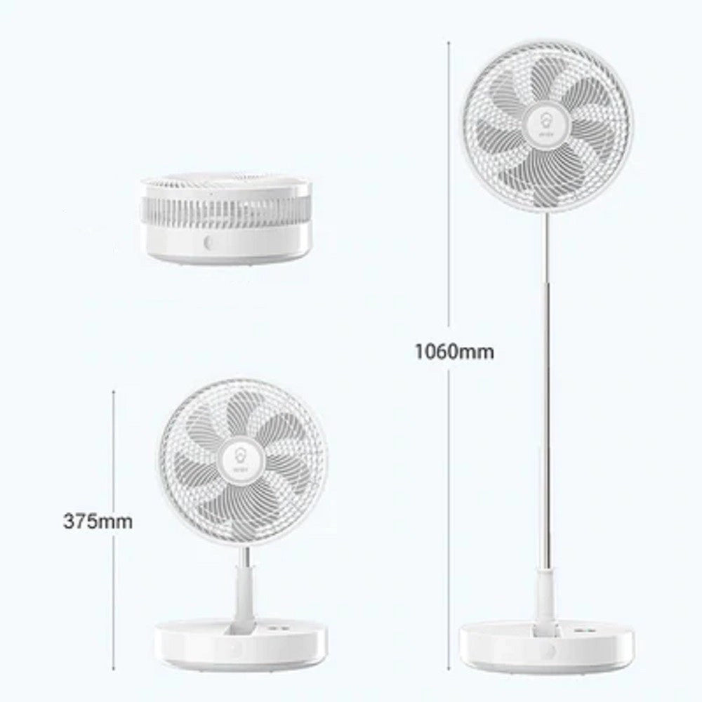 Trade Shop - Ventilatore Portatile Con Batteria Ricaricabile P30 Design Pieghevole Salvaspazio -