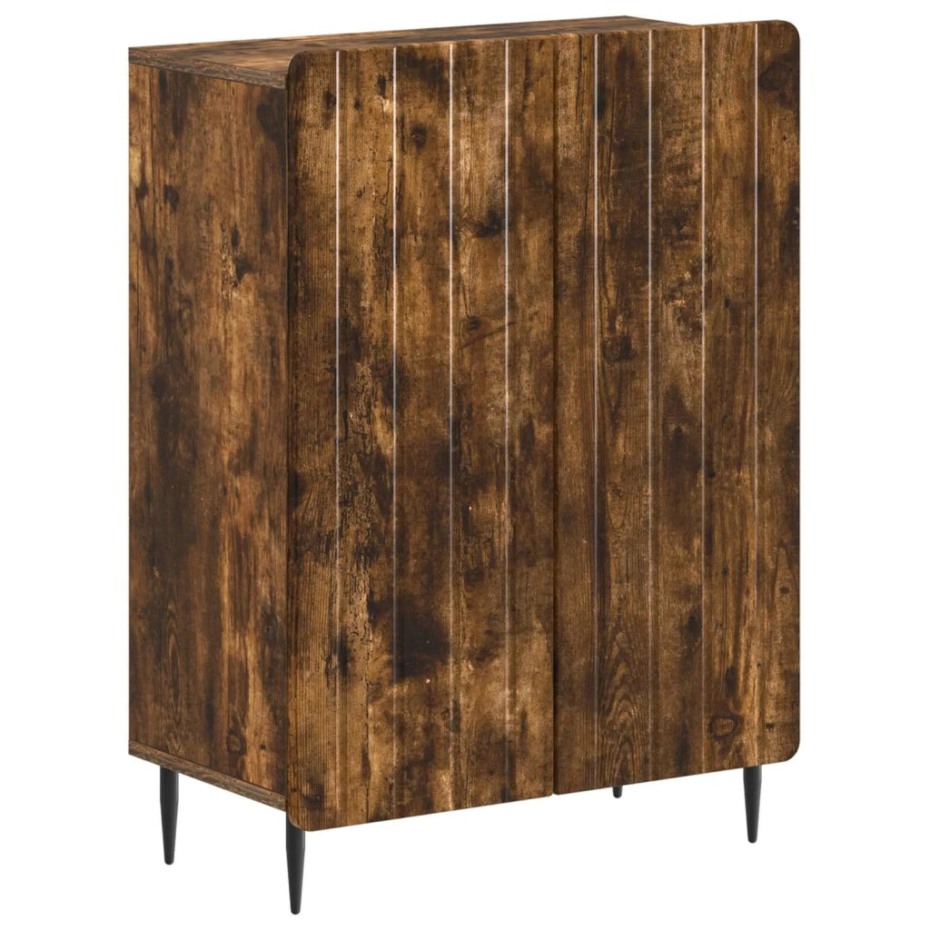 Set di Armadi da Bagno da 2 Pezzi ZWOLLE Rovere Fumo 3417599