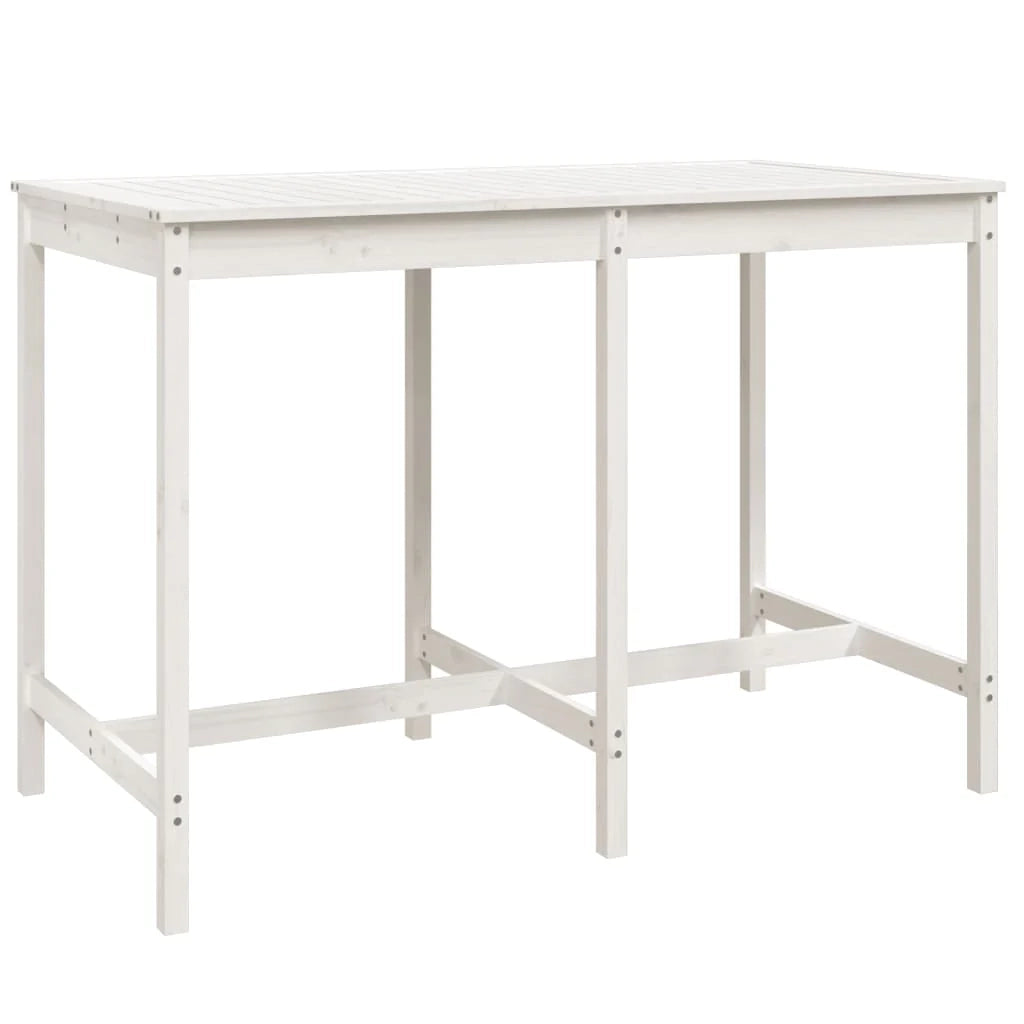 Set da bar da giardino 7 pezzi bianco legno massello di pino 02_0013427
