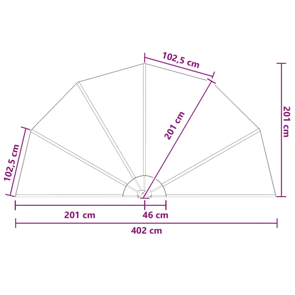 Schermo di Privacy per Balcone Ø 400 cm Poliestere 42037154