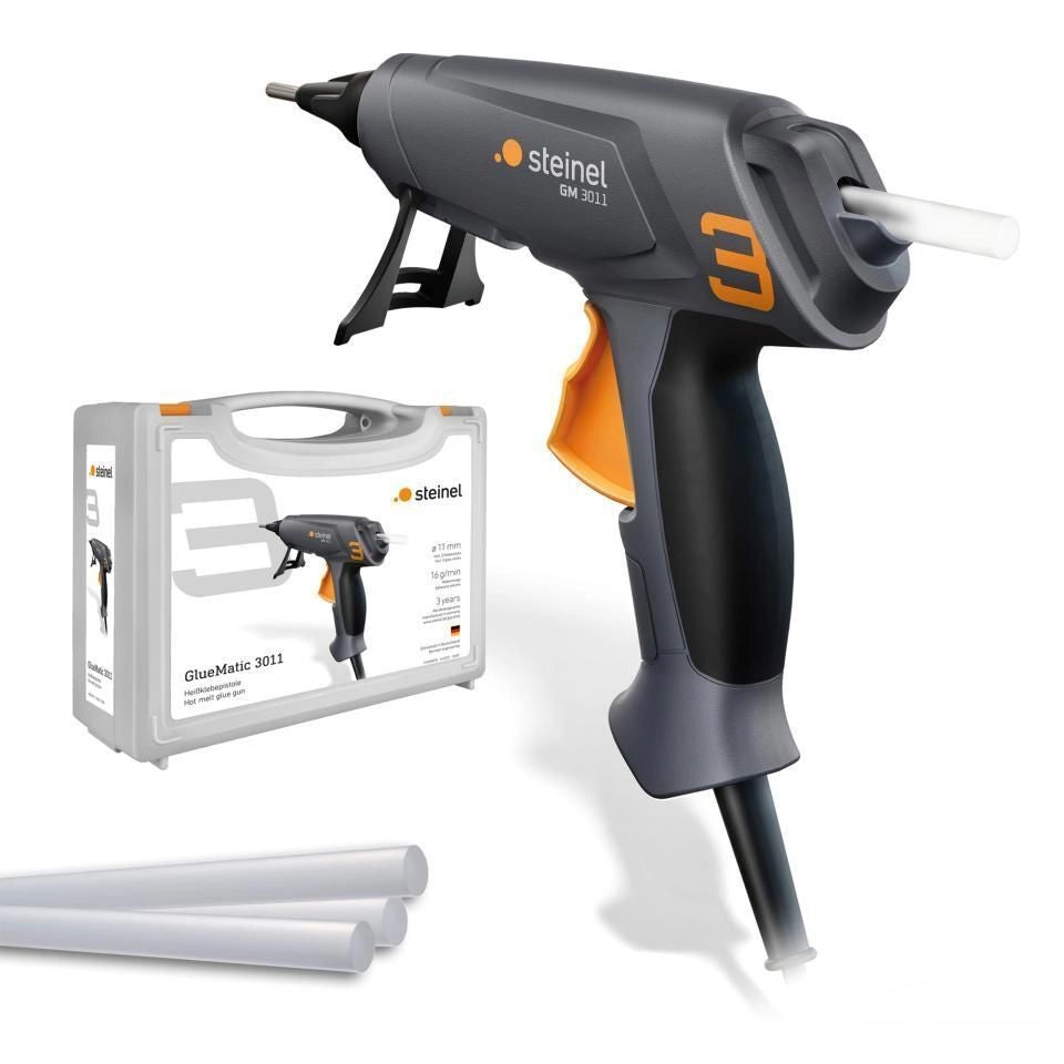 Steinel 085360 GlueMatic 3011 Pistola Incollatrice a Caldo 45W 16 g-min ugello intercambiabile in valigia