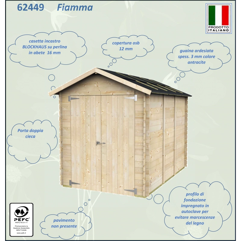 Casetta Bh16 Fiamma 178x273 cm PDC pefc
